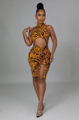 Feel On My Tiger Stripes  Mini Dress